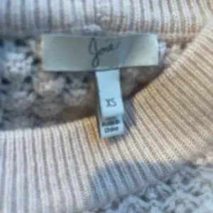 Joie Sweaters Joie Pink Wool Cashmere Crochet Crew Neck